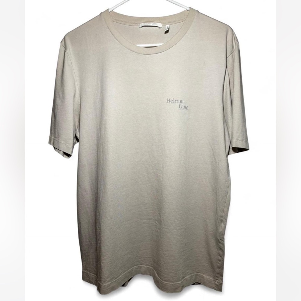 Helmut Lang beige Short Sleeve Tee Classic Crew Neck